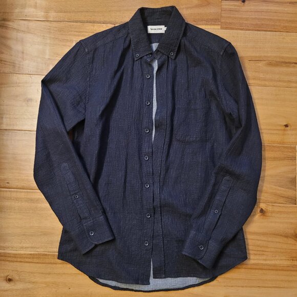 Taylor Stitch L/S light weight shirt. Color charcoal. - Picture 5 of 5